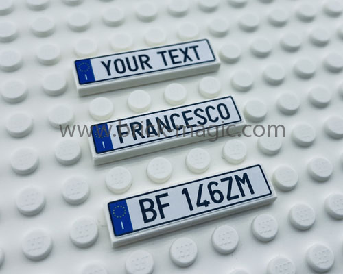 Lego® Nummerbord met uw eigen tekst Italië - Afbeelding 2