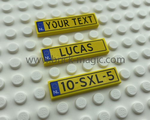 Lego® Nummerbord met uw eigen tekst Nederland/NL - Afbeelding 2
