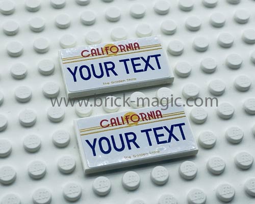 Lego® Nummerbord met uw eigen tekst California