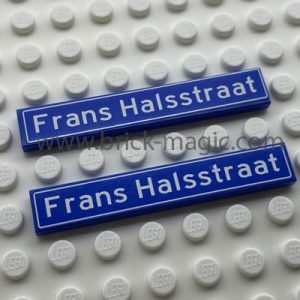 1x6 Lego® Straatnaam bord met uw eigen tekst Nederland/NL